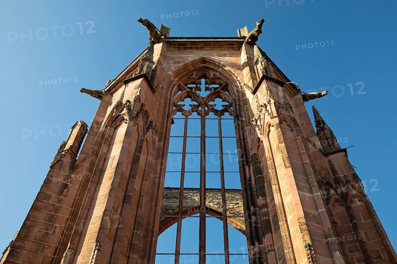 Ruins of the Gothic Werner Chapel, Bacharach, Upper Middle Rhine Valley, Rhineland-Palatinate, Germany