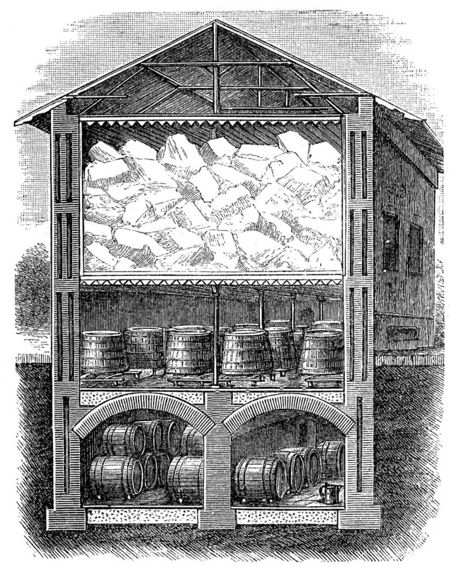 Traditional cold store, 1894, historisches Eishaus, Traditionelles Kühlhaus, 1894