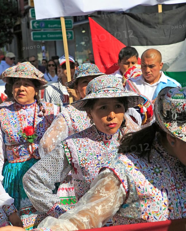 Political rally march on Columbus Day, Fiesta Nacional de España, October 12 2017, Madrid, Spain