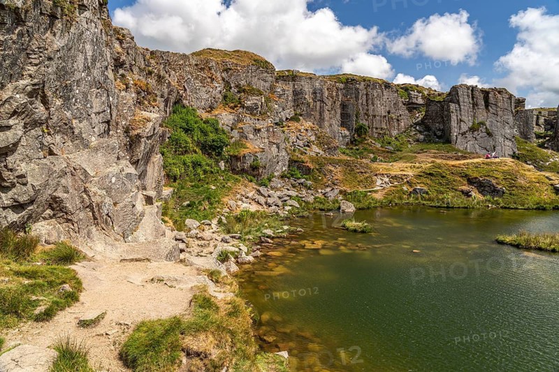 Lake at Foggintor Quarry, Dartmoor, Devon, England, Great Britain