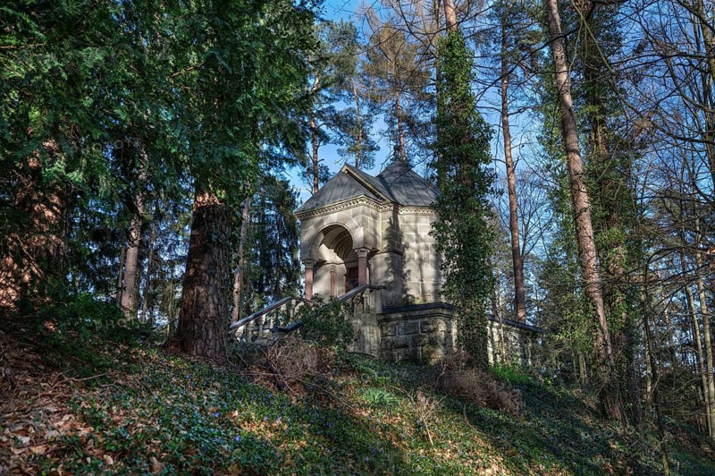 Mausoleum of the Tucher family in the forest, Simmelsdorf, Middle Franconia, Bavaria, Germany