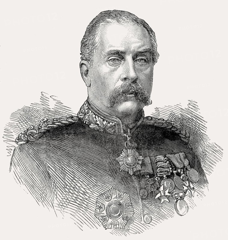 Major General Gerald Graham, 1831 – 1899, British Commander at the Battle of El Teb on 29th February 1884, Sudanese War, From British Battles on Land and Sea, by James Grant