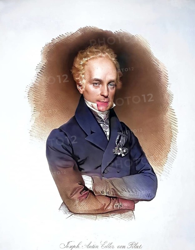 Joseph Anton Pilat, from 1831 Edler von Pilat, (pseudonym: Aristide, born 20 February 1782 in Augsburg, died 2 May 1865 in Vienna) was a German publicist, Historical, digitally restored reproduction from a 19th century original, Record date not stated