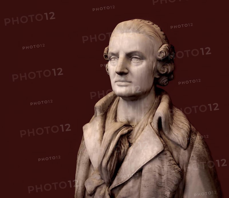 Jean-Baptiste Greuze, 1725 –1805, French painter, digitally edited after a Marble Bust by Symian, 1863