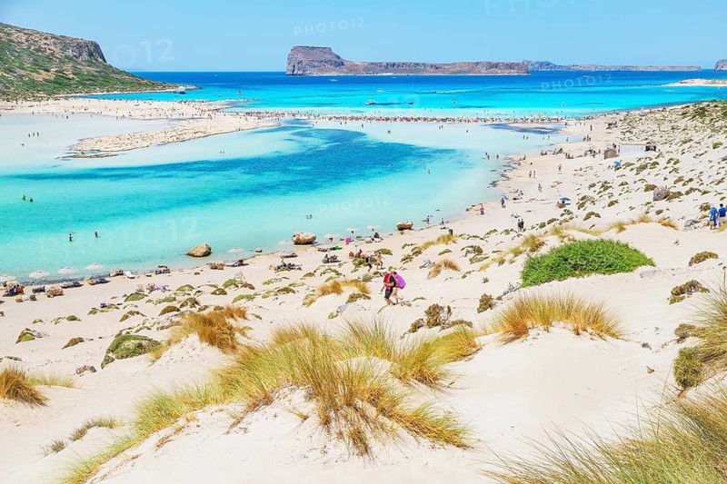 View of Balos bay, Gramvousa Peninsula, Chania, Crete, Greece