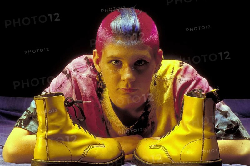 Teenage girl in punk look, Bavaria, Germany