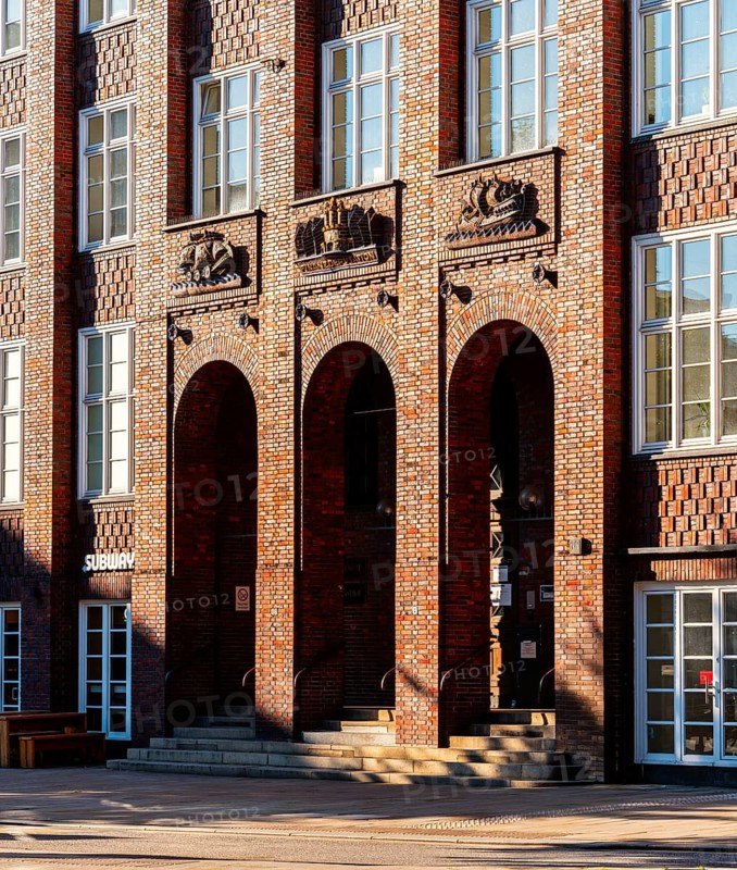 Historic façade of the Finance Directorate on Gänsemarkt, Hamburg, Germany