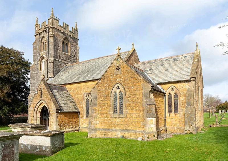 Village parish church of Saint Andrew, Ansford, near Castle Cary, Somerset, England, UK