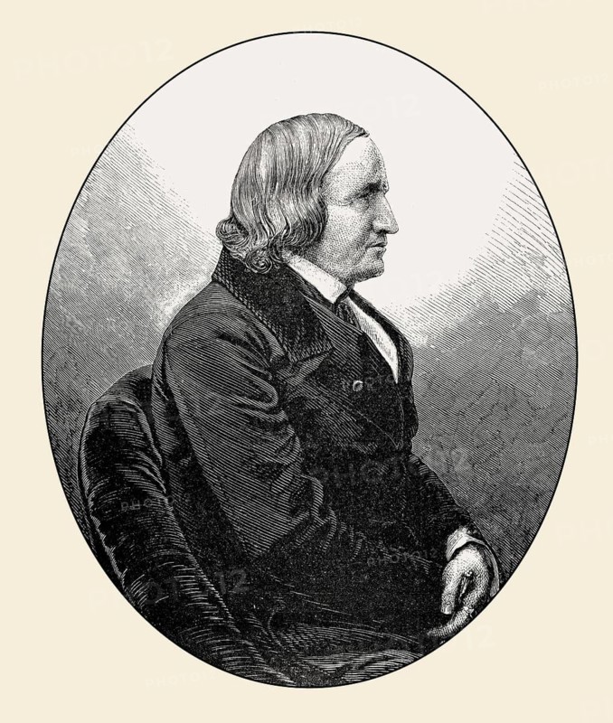 Portrait of Alfred Victor de Vigny, 1797, 1863, a French poet, playwright and novelist