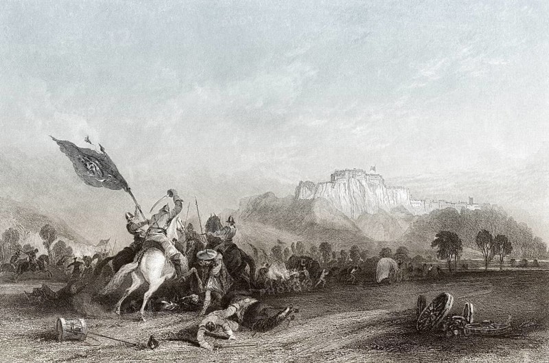 The Battle of Sauchieburn on 11 June 1488, Stirling, Scotland, Great Britain