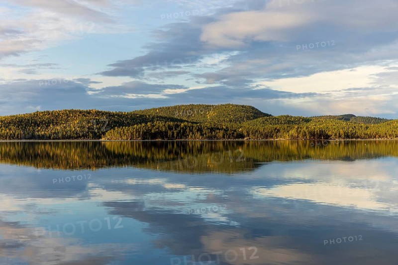 Mountains reflected in a lake near Kirkenes, September 2024, Finnmark, Norway