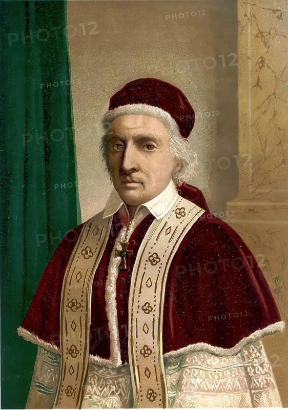 Clement XII, actually Lorenzo Corsini (born 7 April 1652 in Florence, Grand Duchy of Tuscany, died 6 February 1740 in Rome) was Pope of the Roman Catholic Church from 1730 to 1740, reproduction from an original from that time, historical, digitally enhanced