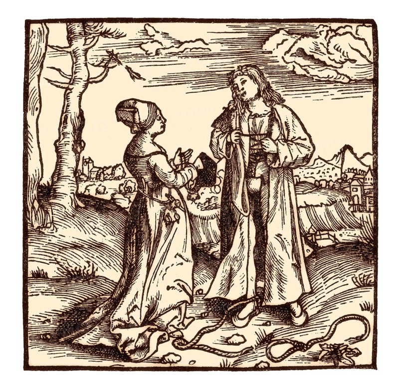 A sheet from the book, De Fide concubinarum in sacerdotes, Jakob Wimpfeling 1502, facsimile 19th century