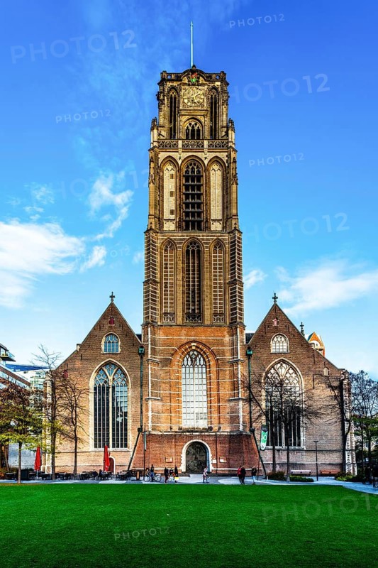 St. Laurenskerk, historic church with Gothic architecture, Rotterdam, Netherlands