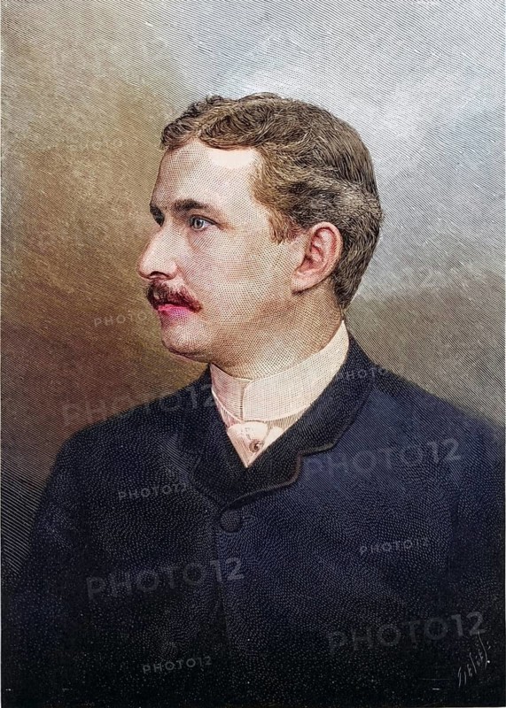 Henry Carvill Lewis (1853-1888) American geologist and mineralogist who specialised in glacial phenomena. From The Popular Science Monthly (New York, July 1889) ., digitally restored reproduction from a 19th century original, record date not stated