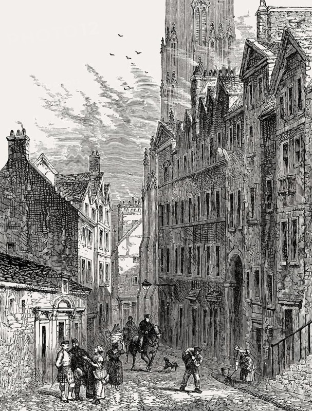 Castle hill, Edinburgh, Scotland, 1845