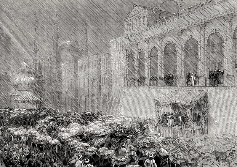 Proclamation of the Ottoman constitution of 1876, First Constitutional Era, Imperial Gate or Sublime Porte, Constantinople