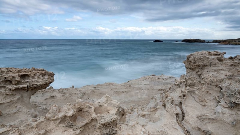 Playa Los Escullos, Cabo de Gata, Los Escullos, Playa del Arco, El Arco beach, Cabo de Gata-Nijar Natural Park, Almeria, Andalusia, Spain