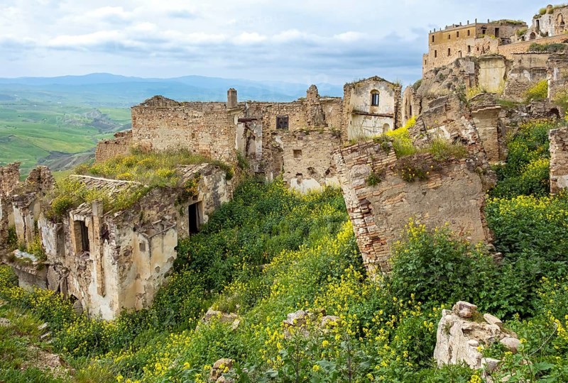 Ghost town of Craco, Basilicata, Italy