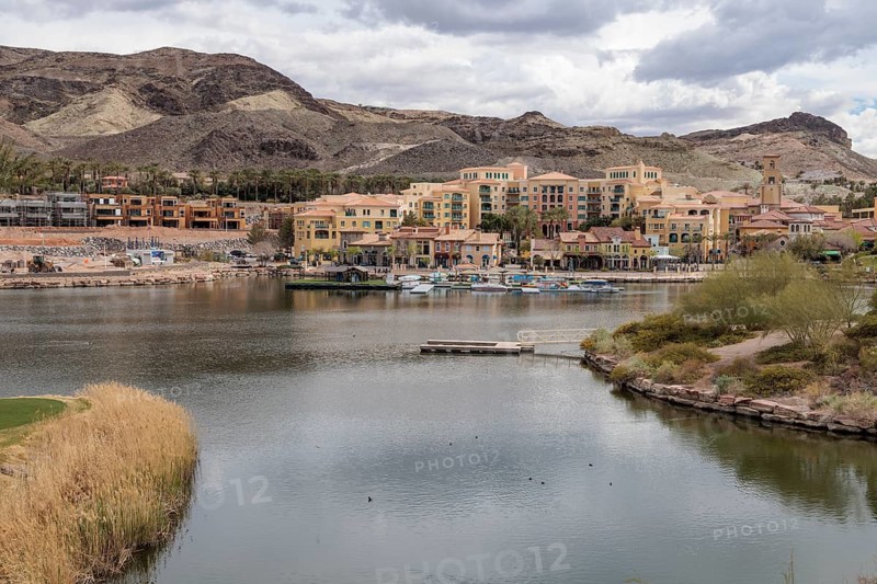 The Village at Lake Las Vegas offers shopping, dining, watercraft rentals and hosts local events in Henderson, Nevada, USA