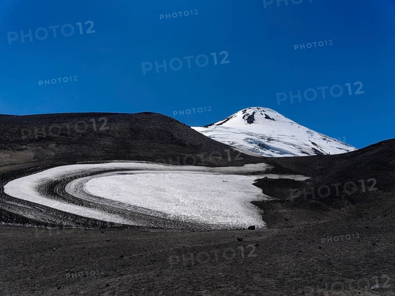 Landscape at the snow-covered Osorno volcano, Chile