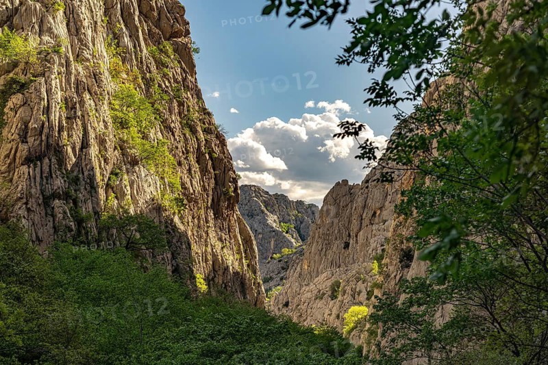The Velika Paklenica Gorge in Paklenica National Park, Croatia