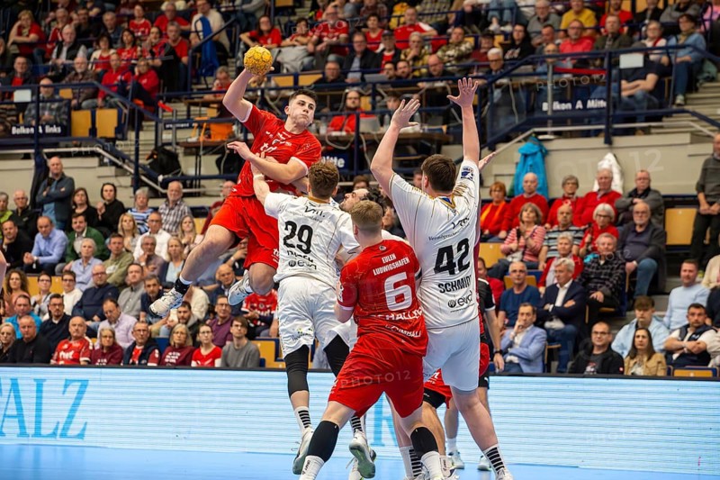 09.04.04.2024, 2nd HBL, German Handball League, Matchday 28) : Eulen Ludwigshafen against TSV Bayer-Dormagen (final score 30:27)