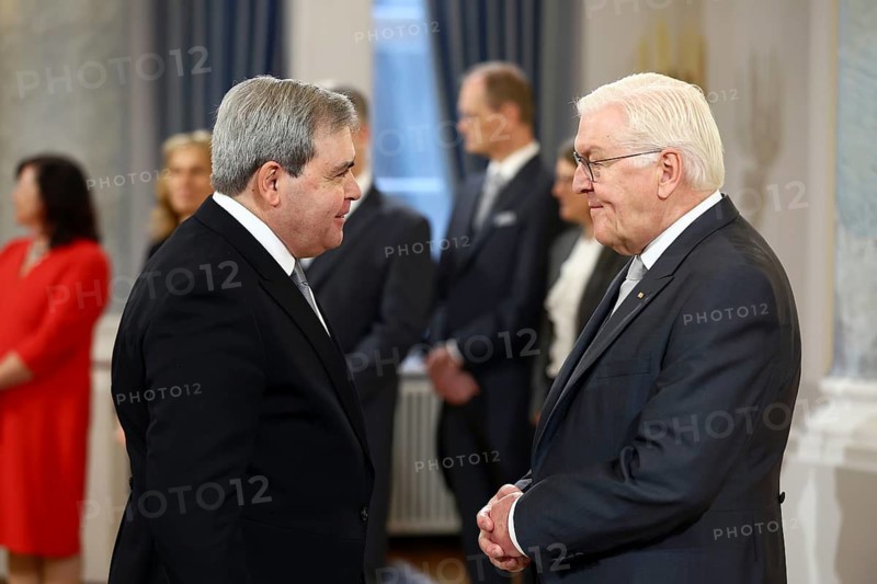 Fernando Miguel Lopez Fabregat Uruguay is received by Frank-Walter Steinmeier (President of the Federal Republic of Germany) in front of the Federal President's New Year's Reception at Bellevue Palace, Berlin 14 January 2025