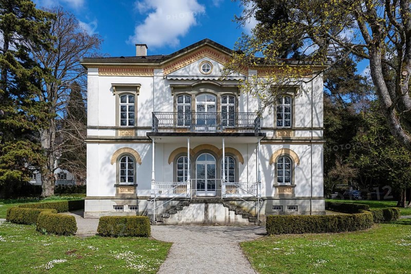 The Villa Speer on the lakeside promenade of Überlingen on Lake Constance in the style of historicism, Italian Renaissance, Überlingen am Lake Constance, Bodenseekreis, Baden-Württemberg, Germany