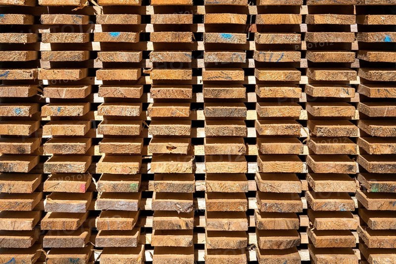 Stacked wooden boards, Oberallgäu, Allgäu, Bavaria, Germany