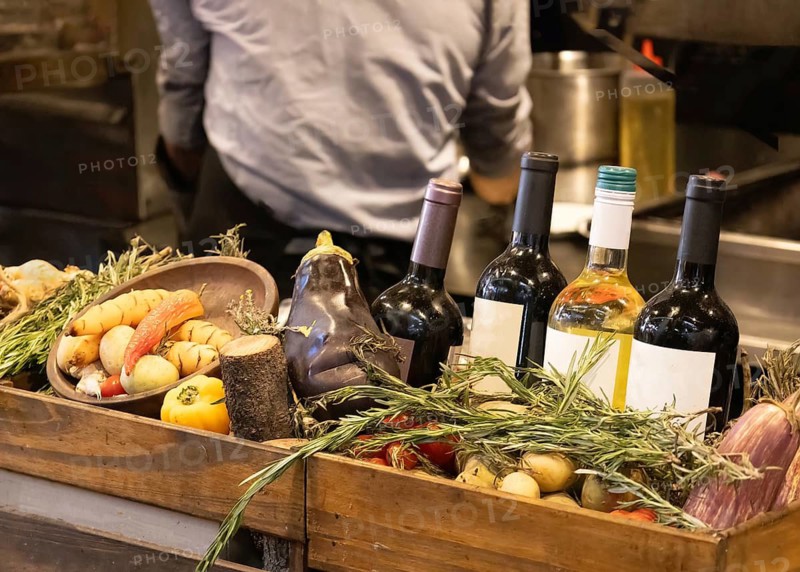 Argentina, San Telmo market restaurants offering parilla grilled meat traditional cuisine .