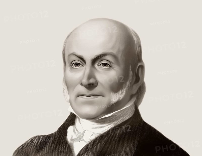 Portrait of John Quincy Adams, 1767-1848, 6th president of the United States, digitally altered