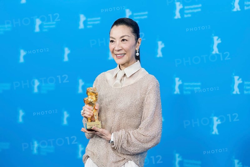 Michelle Yeoh with the Golden Bear at the photo call at the Hyatt Hotel Berlin on 13.02.2026. The 76th Berlin International Film Festival will take place from February 12 to 22, 2026