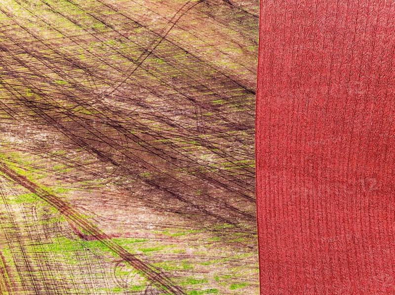 Top Down over Fields and farms from a drone, Torquay, Devon, England, United Kingdom