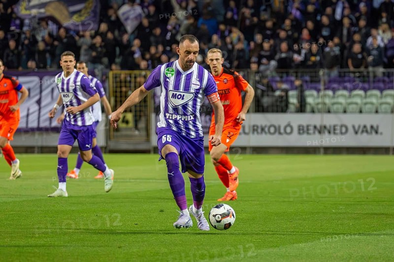 Football NL I. Hungary 2024/25 season, matchday 32: Újpest FC v Nyíregyháza Spartacus***On the ball: Attila Fiola (55, Újpest)