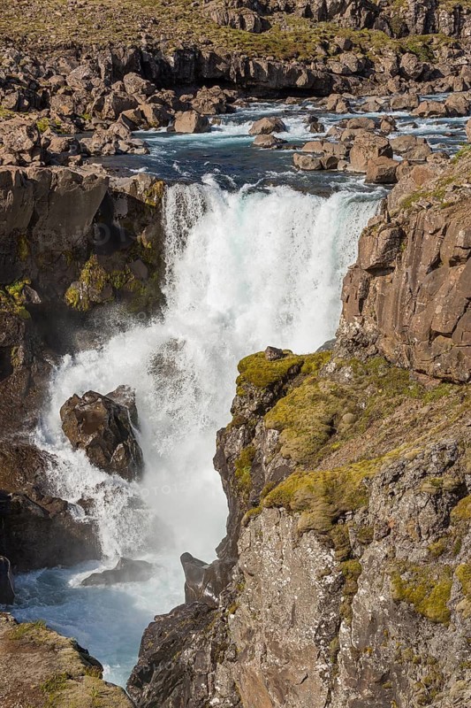 Fossardalur Waterfall close to Djupivogur at the Berufjord, Easter Iceland