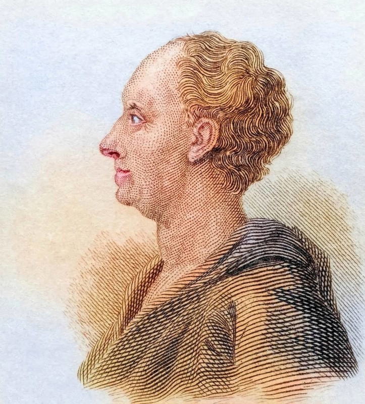 Leonhard Euler, (born 15 April 1707 in Basel, died 7 Septemberjul. / 18 September 1783greg. in St. Petersburg) was a Swiss mathematician, physicist, astronomer, geographer, logician and engineer, coloured woodcut from Crabbe's Historical Dictionary from 1825, Historical, digital reproduction