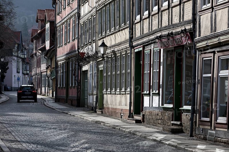 Half-timbered houses in the old town centre, Wernigerode, Harz, Saxony-Anhalt, Germany