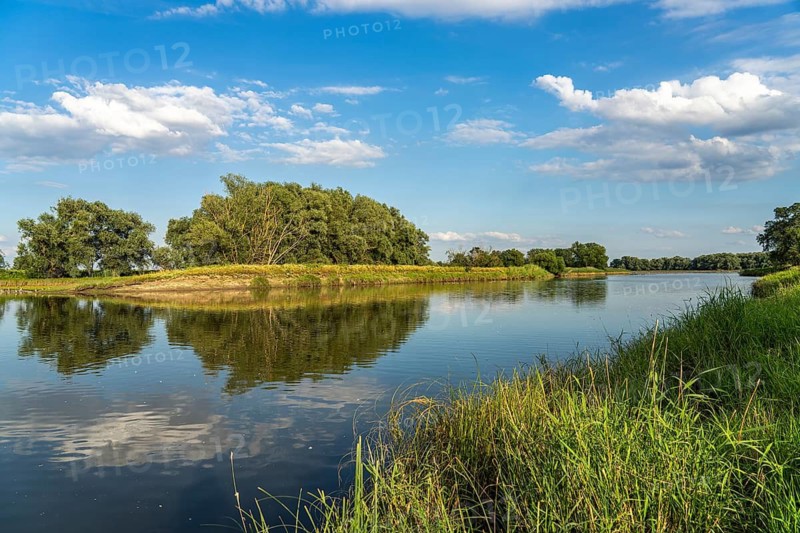 The Elbe near Buch, a district of Tangermünde, Saxony-Anhalt, Germany