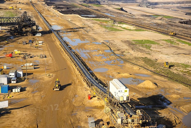 Hambach open-cast lignite mine, Rhine-Erft district, North Rhine-Westphalia, Germany