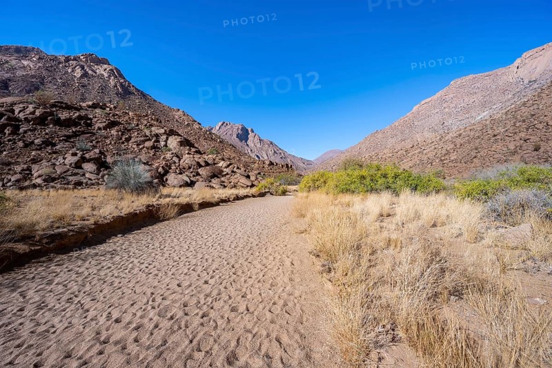 Tsisab Gorge, White Lady Trail, desert landscape, Brandberg, Erongo, Damaraland, Namibia