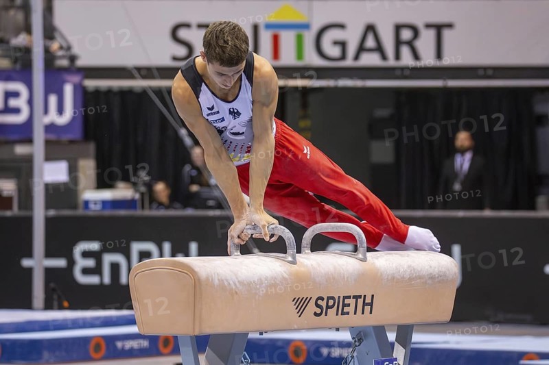 EnBW DTB-Pokal Stuttgart 2025, Mixed Cup***Timo Eder Germany on pommel horse