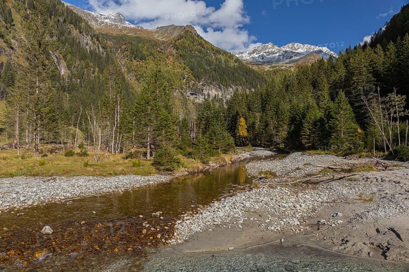 View along the Seebach valley, Mallnitz, Carinthia, Austria