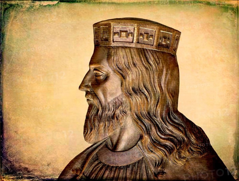 Clovis, Chlodovechus, Chlodwig I., Chlodowech, 466-511, King of the Franks, Merovingian dynasty, digitally edited after Caqué