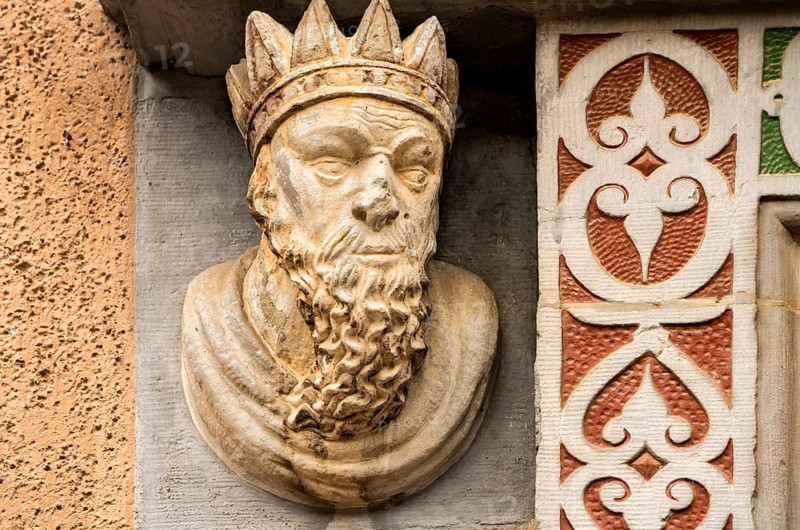 Architectural detail, Bevern Castle, Bevern, Weserbergland, Lower Saxony, Germany