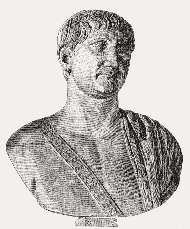 Trajan, Marcus Ulpius Traianus, 53, 117, Roman emperor from 98 until 117