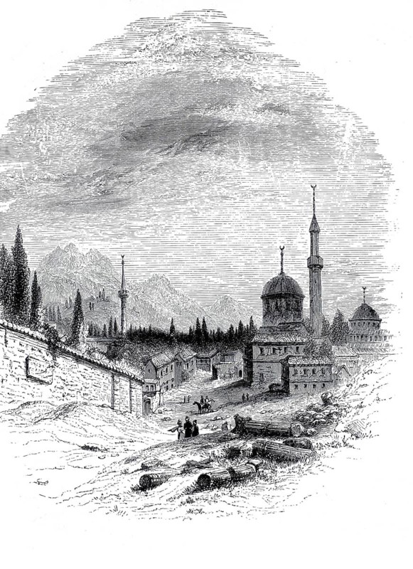 Thyatira, today Akhisar, Turkey, was an ancient commercial and industrial town in Lydia, known for purple dyeing and guild work, 1890, illustration, reproduction from a 19th-century model. Authentic, file restored for optimal use, exact date of submission unknown, historical