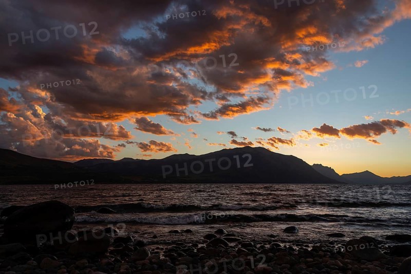 Sunset at Lake Huechulafquen in Lanin National Park, Patagonia, Argentina
