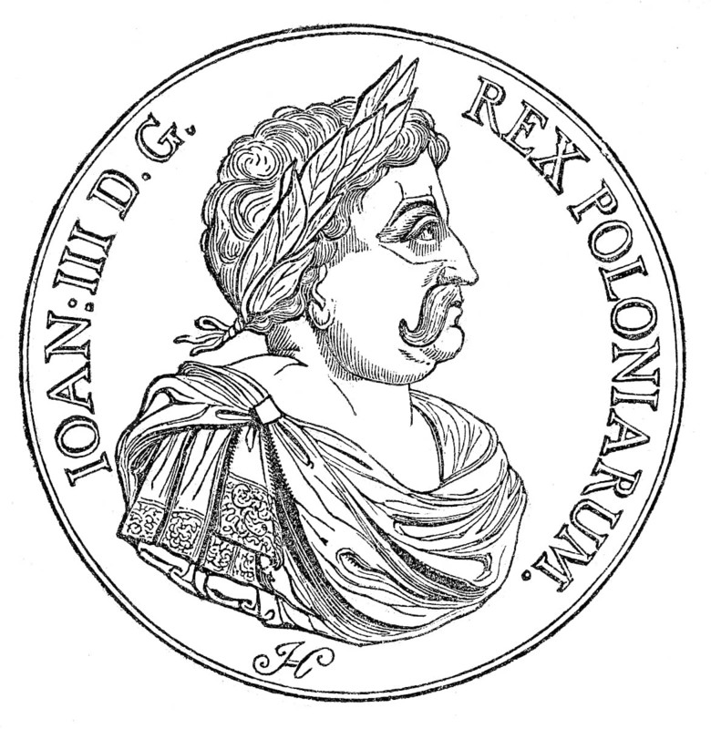 A coin with the portrait of John III Sobieski 1629 - 1696, monarch of the Polish–Lithuanian Commonwealth, King of Poland and Grand Duke of Lithuania