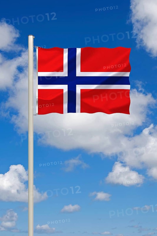 The flag of Norway, Scandinavia, Europe, Studio